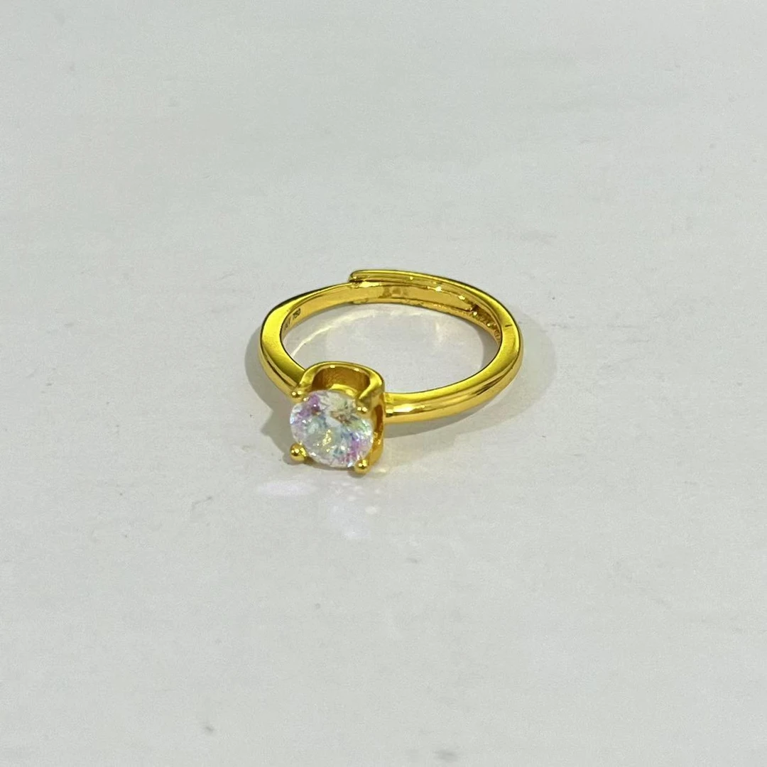 【清梧云初】 经典百搭时尚设计白戒指LF666