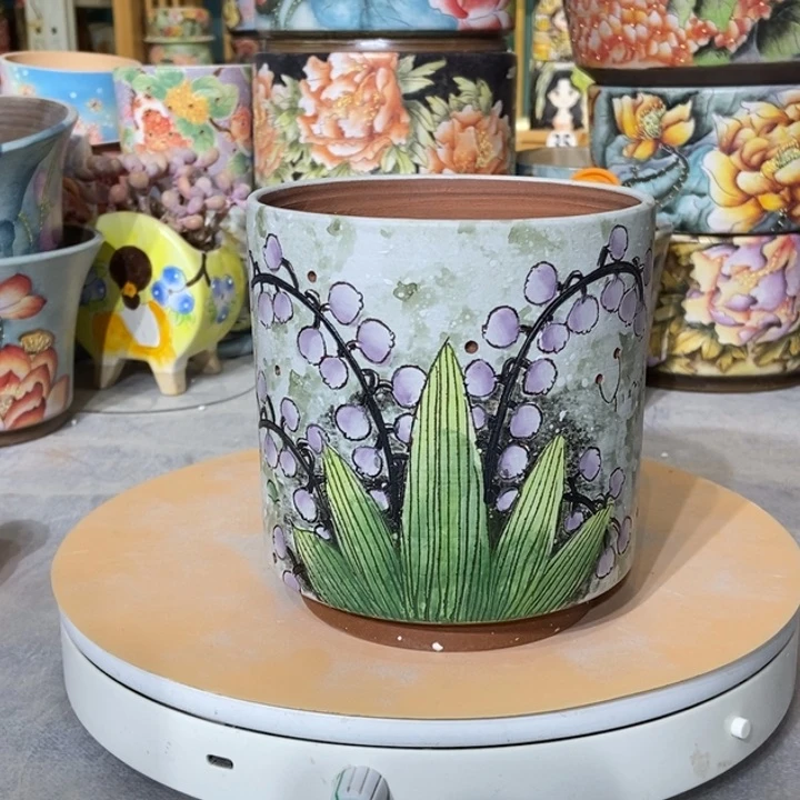 红陶景德镇艺术手绘作品