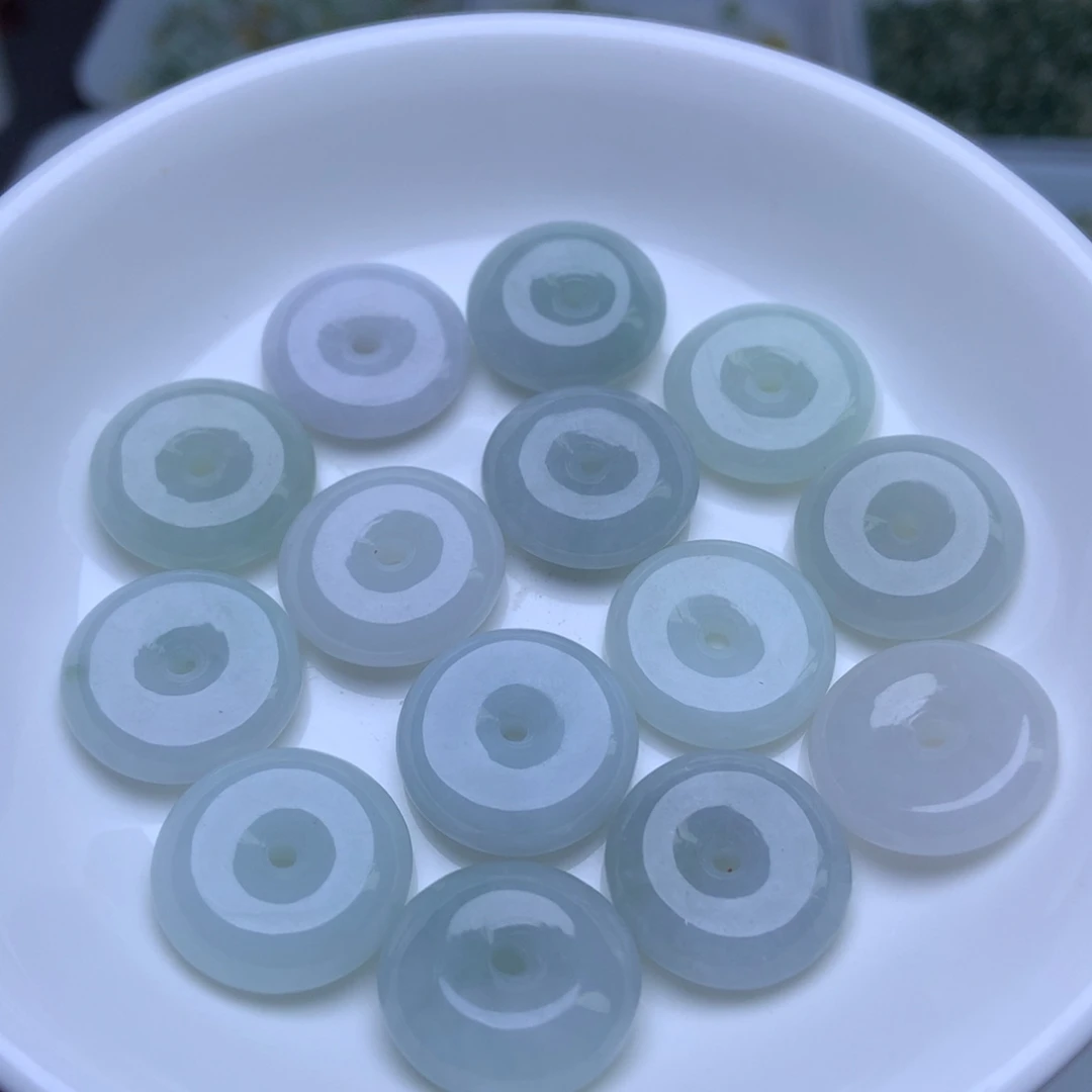 散珠翡翠卡18冰平安扣5个