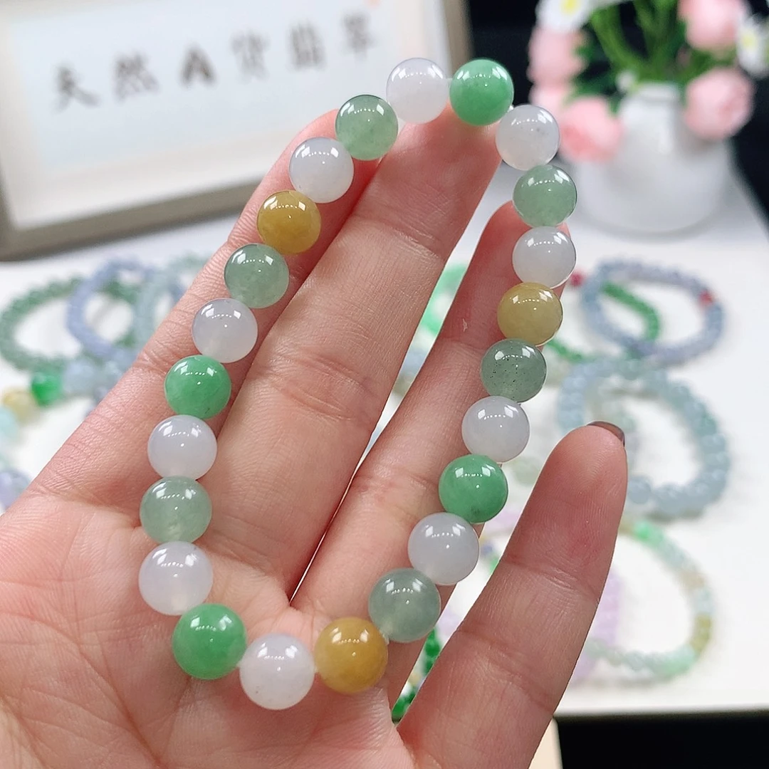 翡翠未镶嵌手链8mm