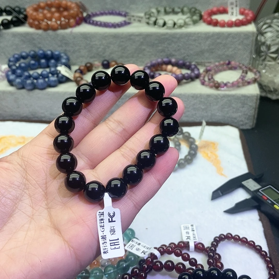 水晶手链未镶嵌黑曜石12