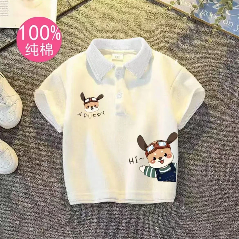 卡通动漫翻领童装夏季男短袖POLO衫婴儿上衣帅气t恤男孩夏装宝宝