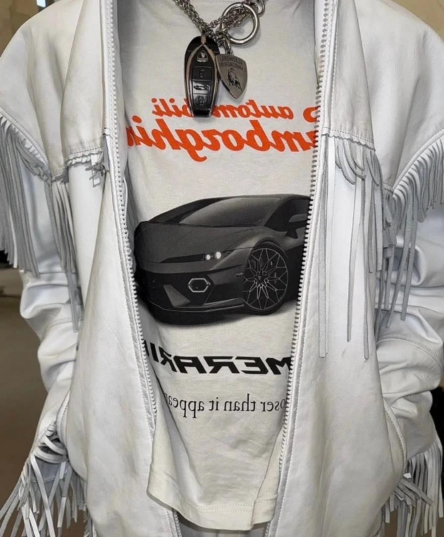 【陈巴黎】3220兰博基尼短袖巴子风格宽松潮流休闲T恤