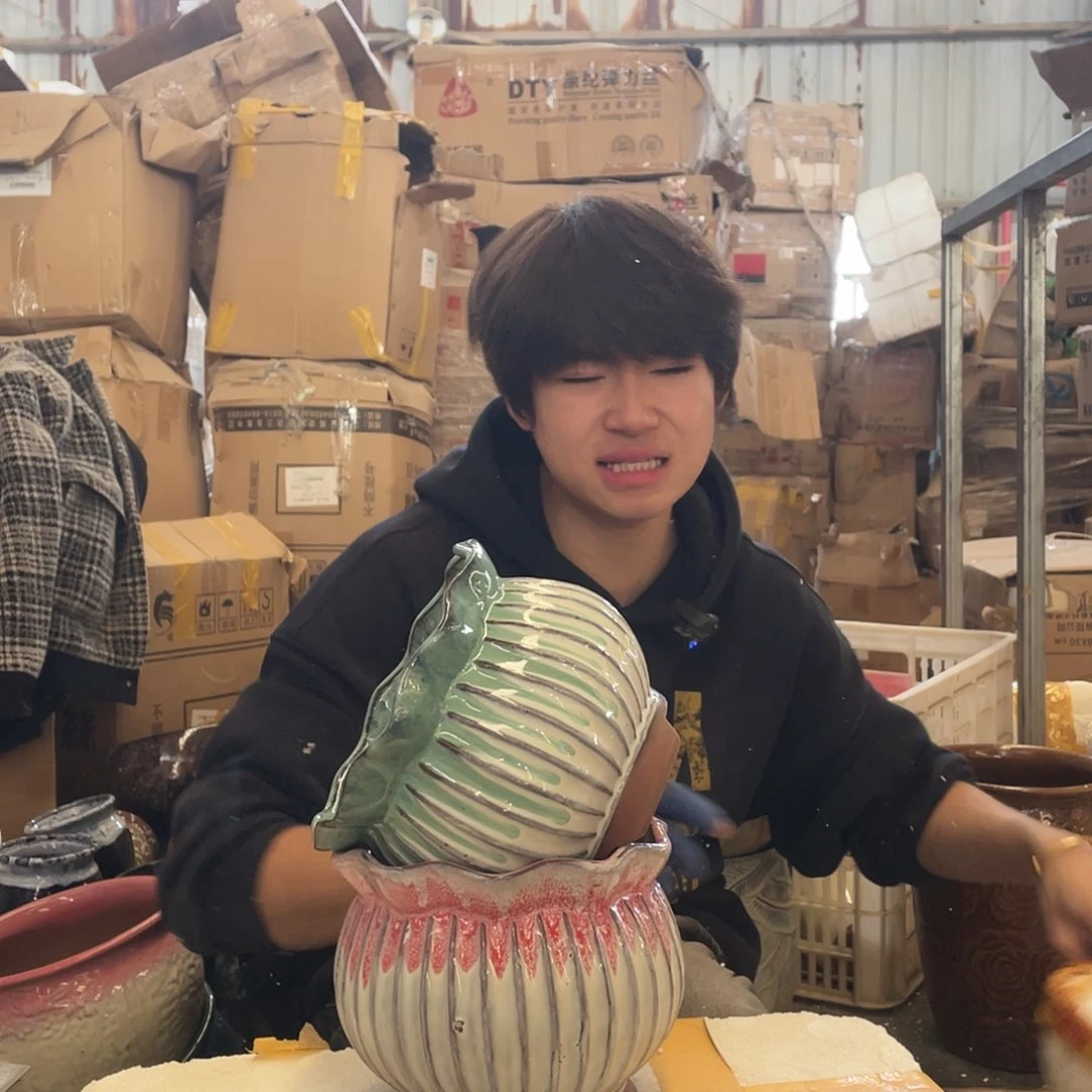 红陶宜兴陶瓷紫砂花盆