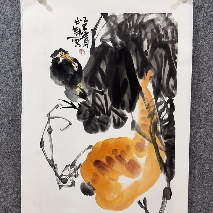 国画靳长年手绘作品