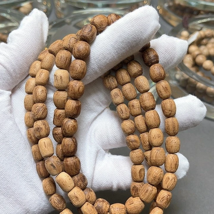 沉香手串@**菲菩萨百年土沉7mm古董老料