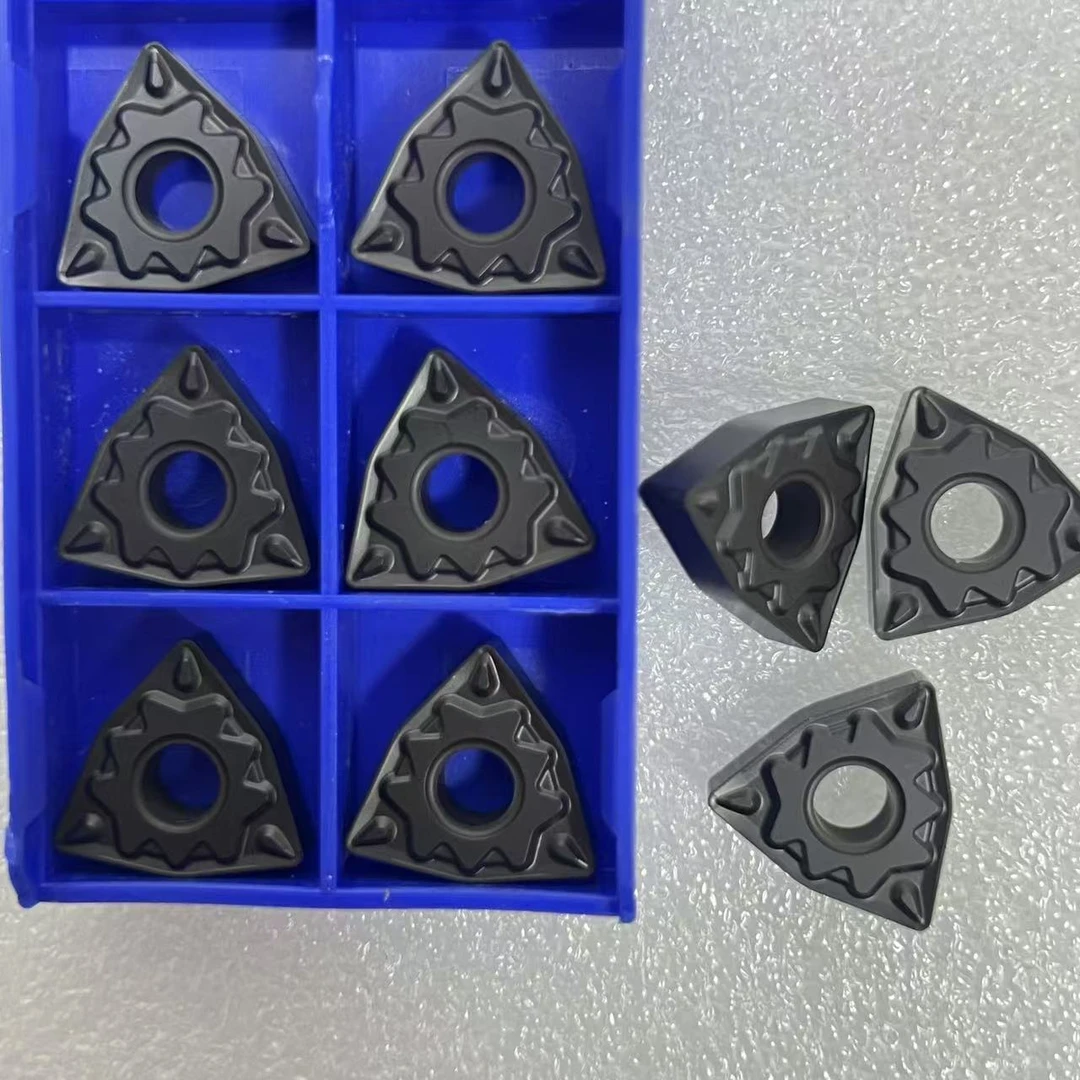 钢件断屑槽桃形外圆车刀片WNMG080408-HQ黑金钢钢件加工数控