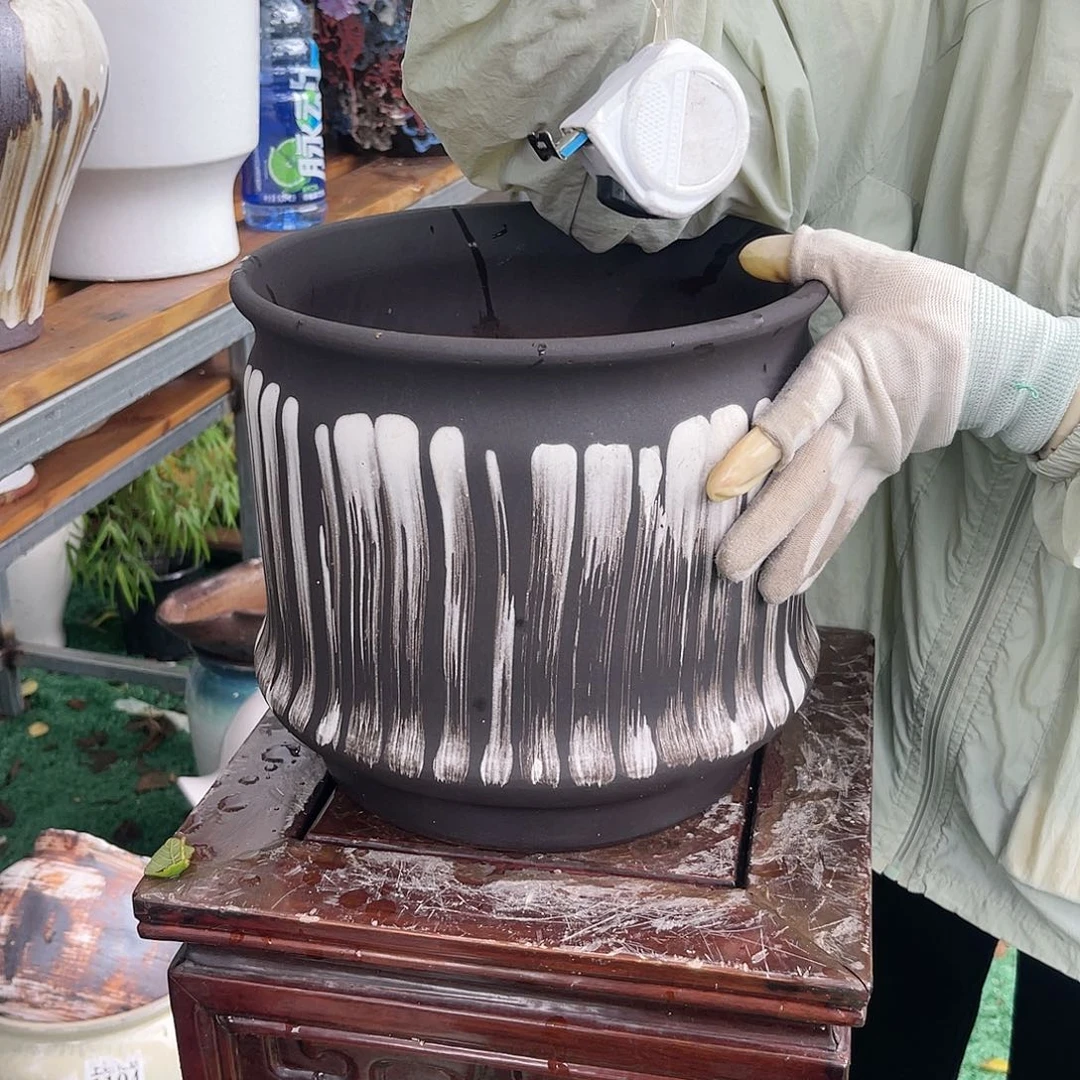 紫砂花盆王嫂花盆直播0610-118高24口25