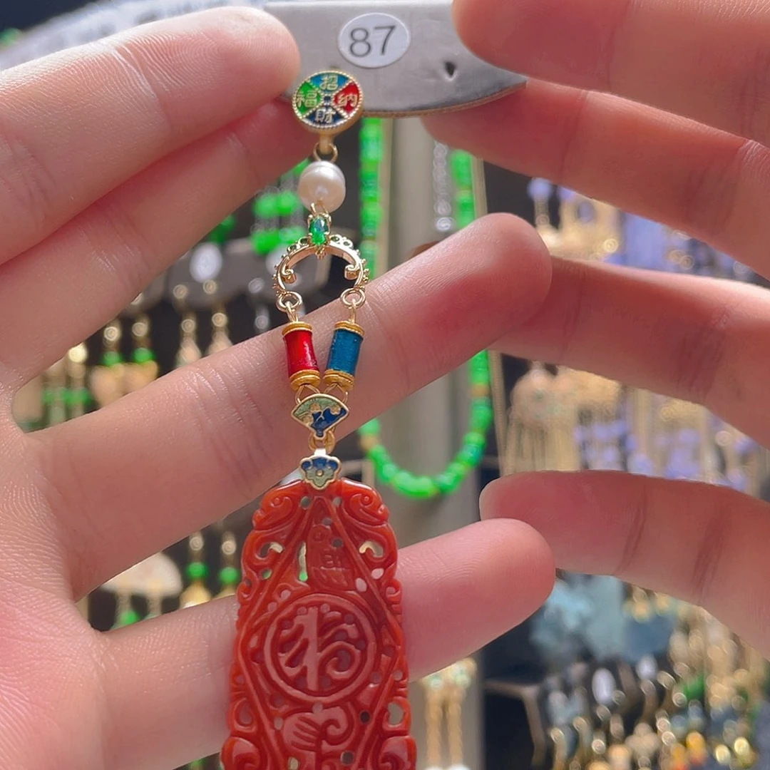 翡翠合金耳饰翡翠