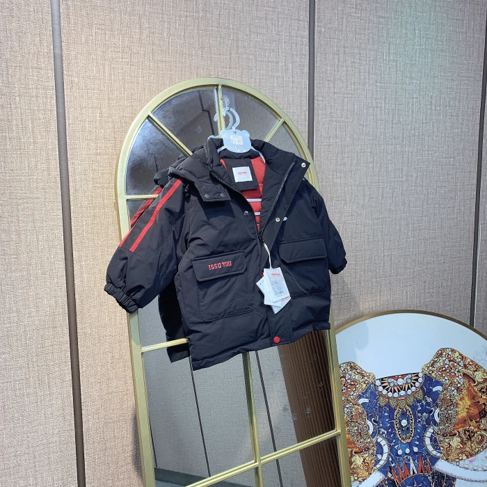 AB637   宝宝黑色防寒上衣外套    冬款