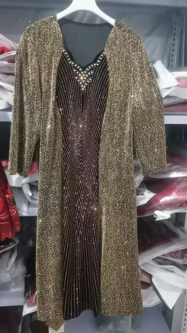 时尚气质显瘦高端大码修身收腰中长款女装连衣裙