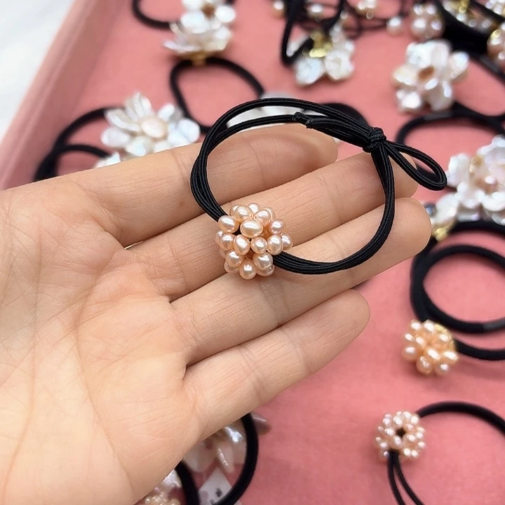 淡水珍珠发饰银S925镶嵌