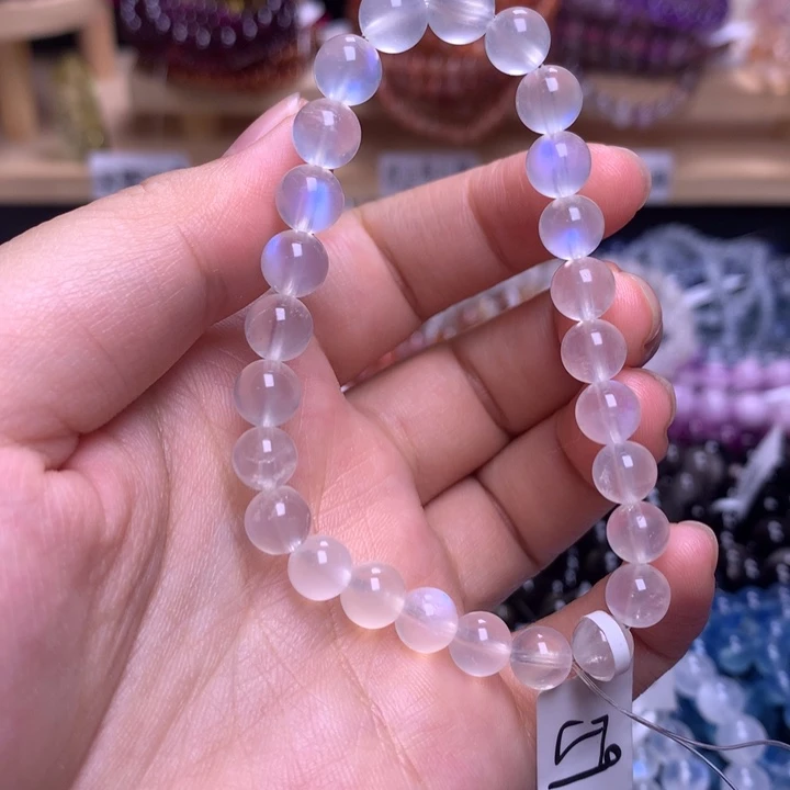 未镶嵌手串水晶7.2蓝月光