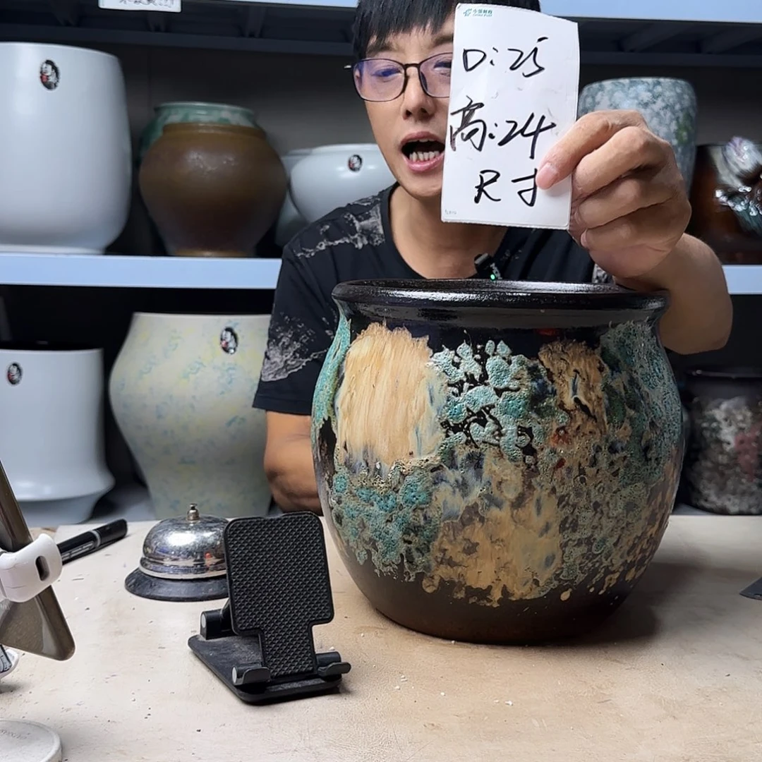 紫砂花盆尺寸24@25