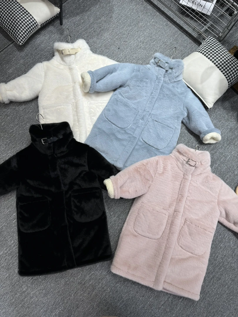 006款中大童欧貂毛三层复合加厚外穿家居服中长袍