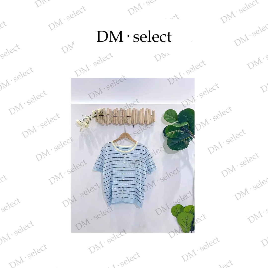 【2990】大漫甄选撞色领开衫短袖针织衫AKY33-546