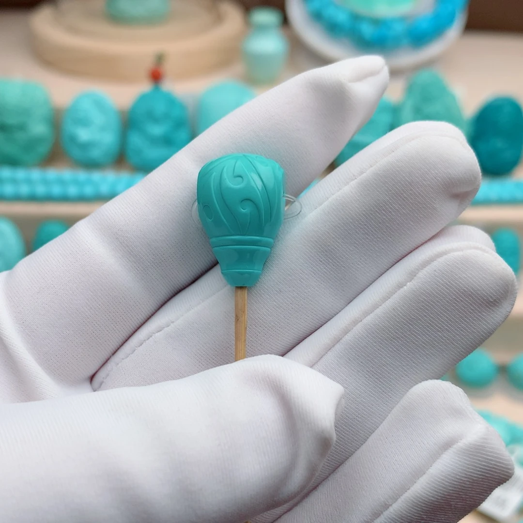 绿松石珠宝奇石未镶嵌12mm