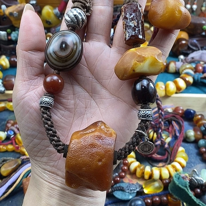 蜜蜡未镶嵌项链项链