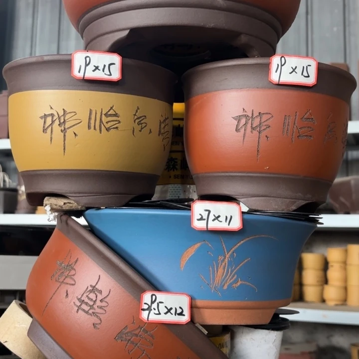 紫砂花盆100-6。