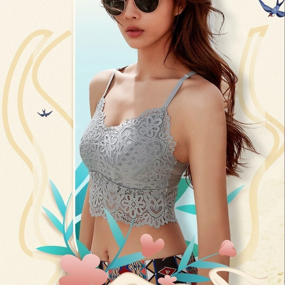石墨烯养护女士蕾丝美背文胸搭配内裤