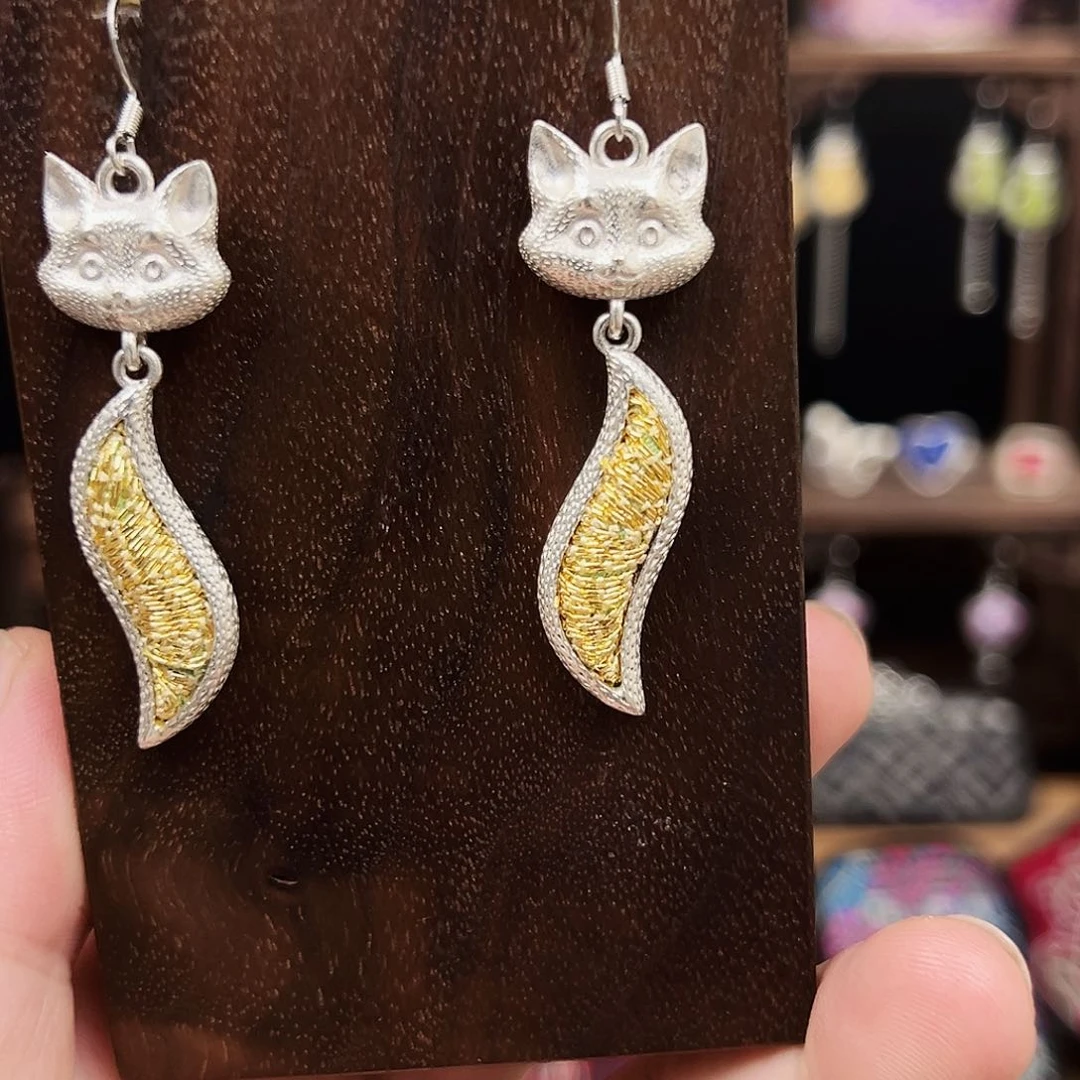 黄铜925银布艺手工刺绣