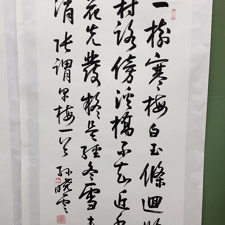 竖款精品书法作品宣