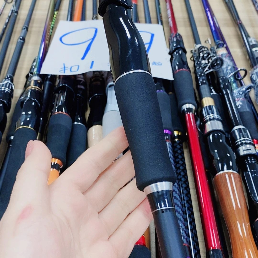 黑银色直柄路亚竿尺寸随机