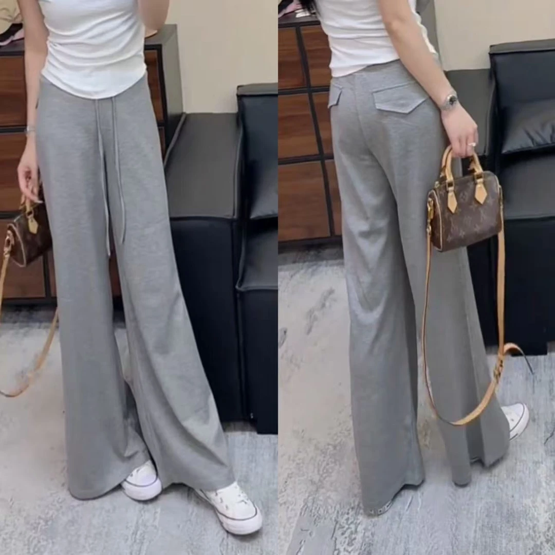 妯娌甄选【舒适裤】夏季新款定制韩系休闲显瘦百搭直筒休闲抽绳裤