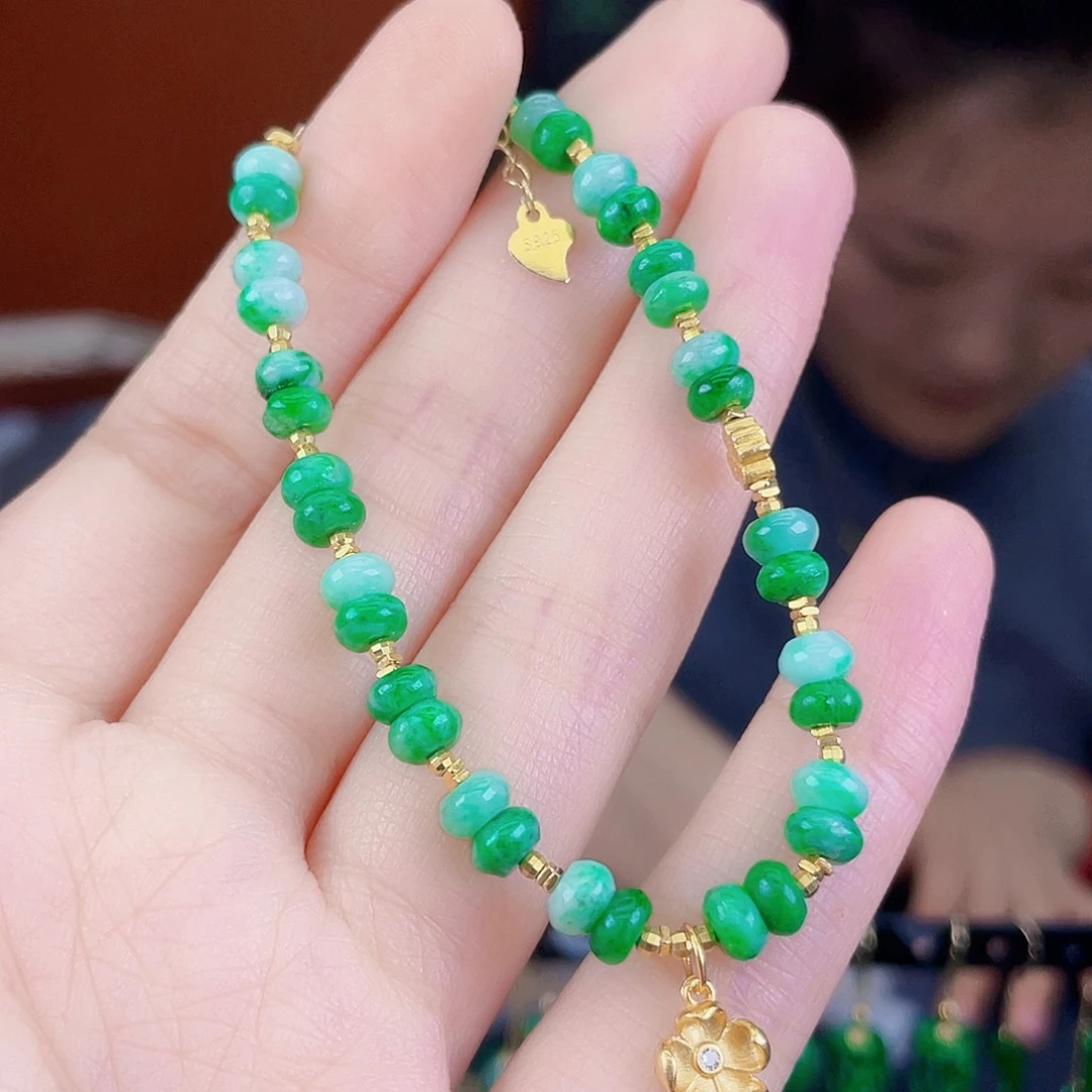 翡翠银S925镶嵌耳饰