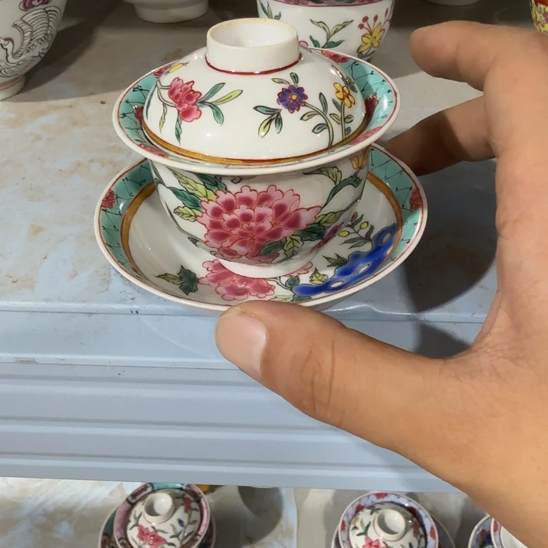 瓷片摆件手绘瓷器全部处理