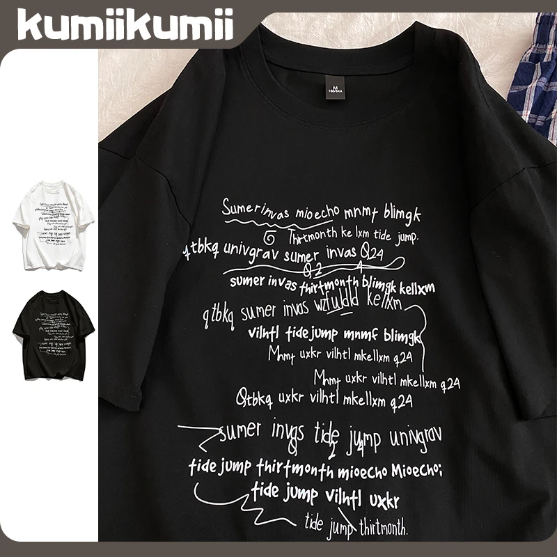 夏季韩版oversize纯棉休闲T恤短袖宽松显瘦学生ins感百搭半袖上衣