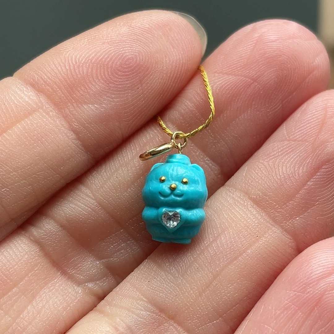 绿松石未镶嵌颈饰