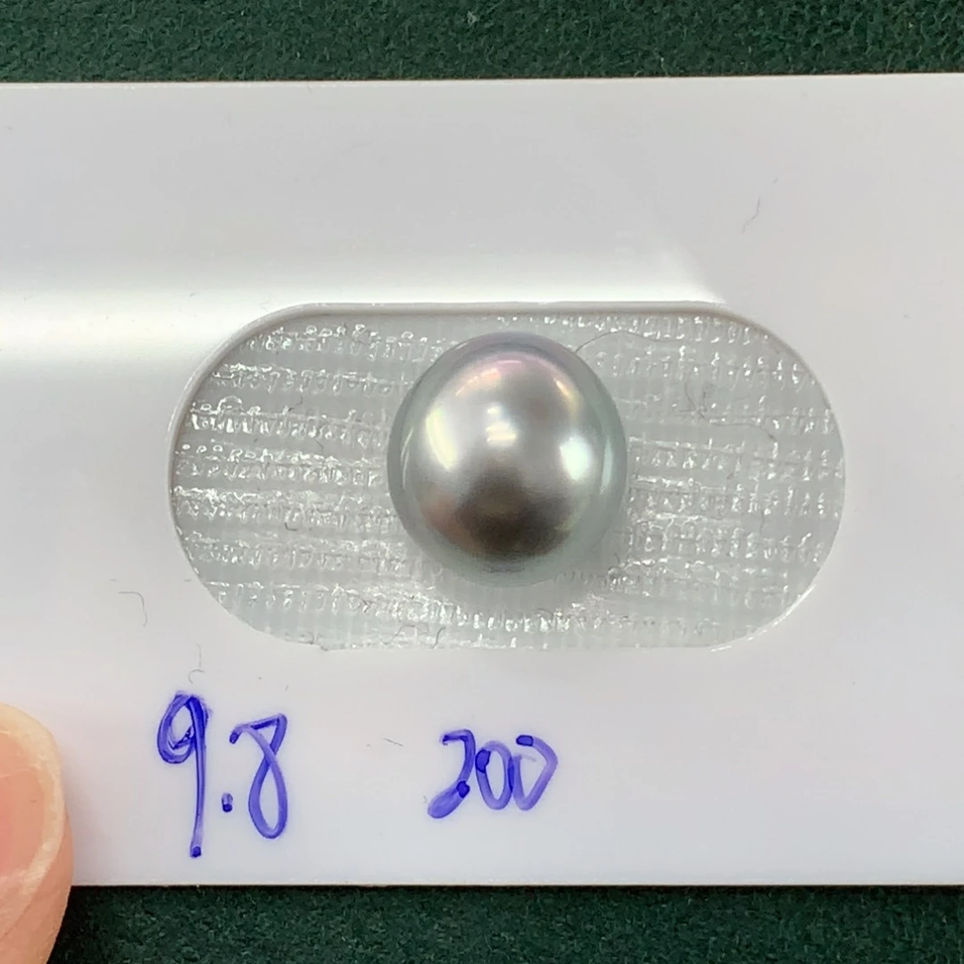 海水珍珠裸珠铂金灰9.8mm