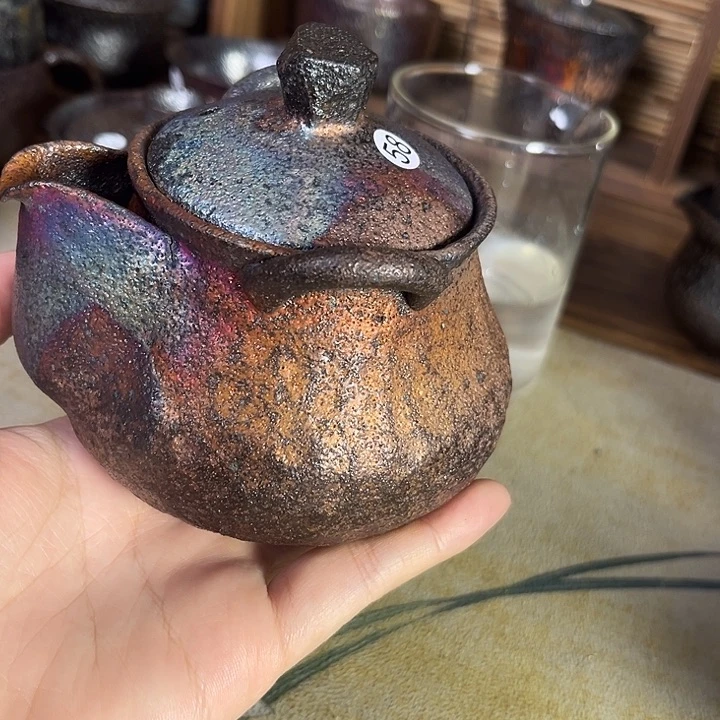 花荥经黑砂茶具宝瓶微瑕不退不换