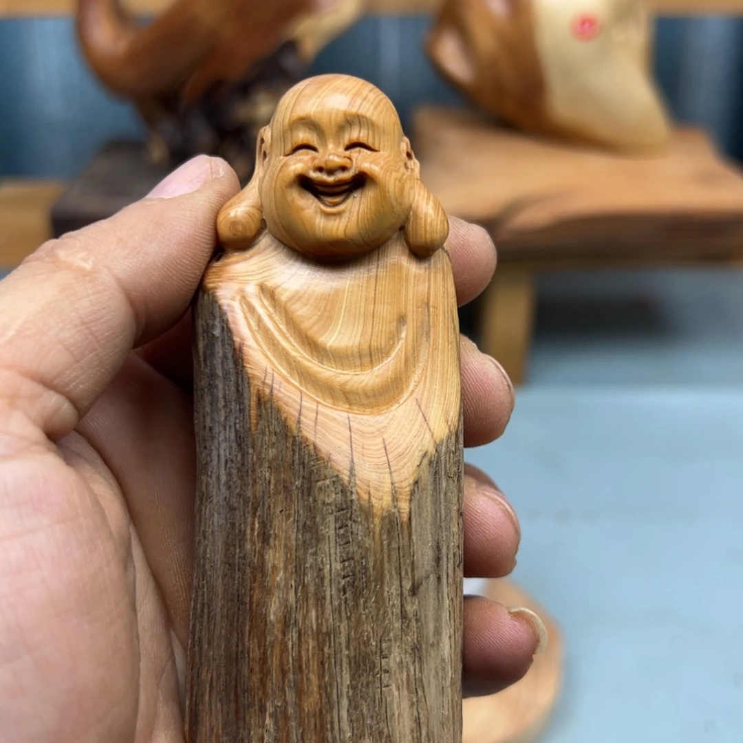 水***木木崖柏木摆件手把件