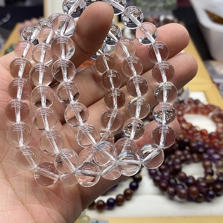 水晶手链未镶嵌多样性发货发一条