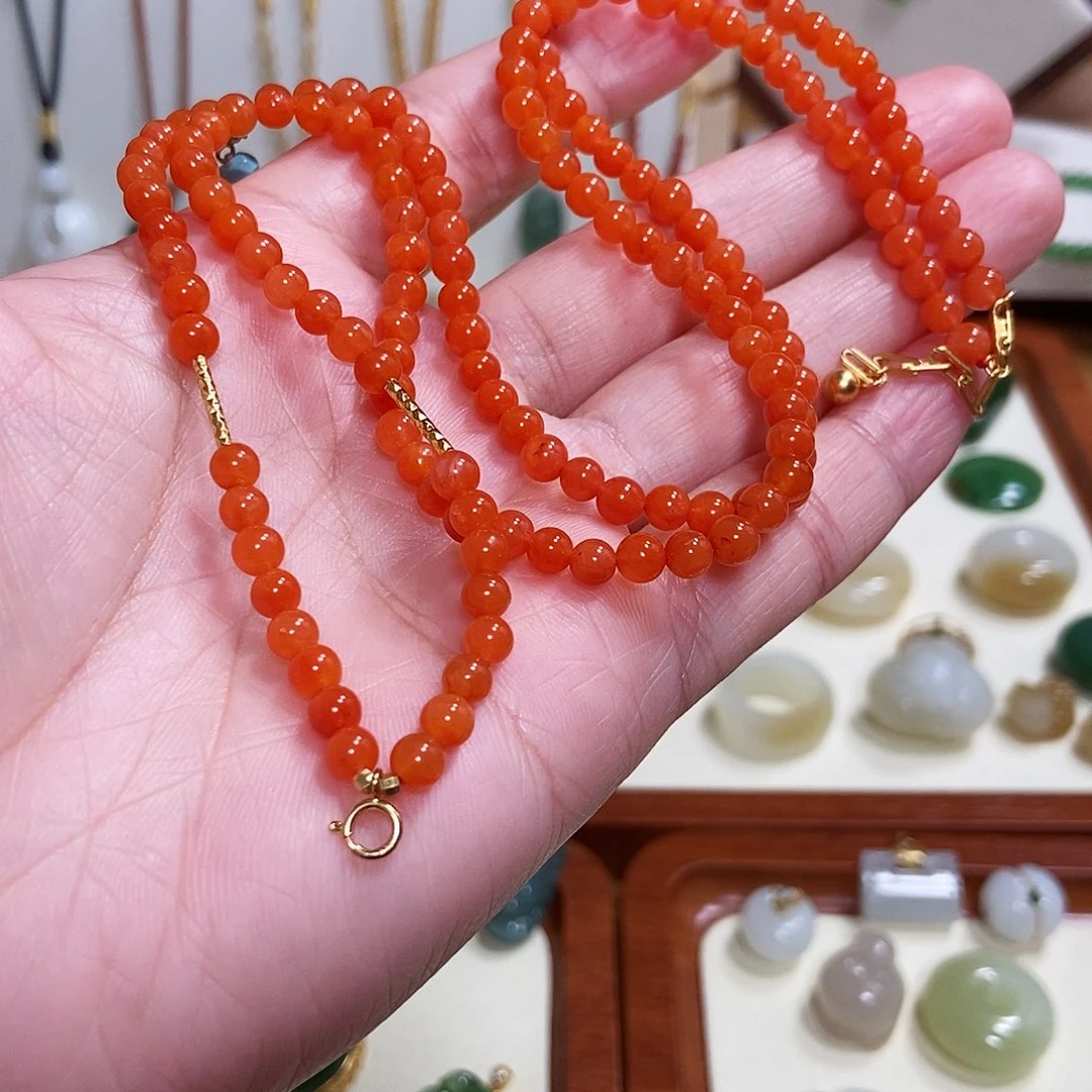 南红玛瑙未镶嵌颈饰