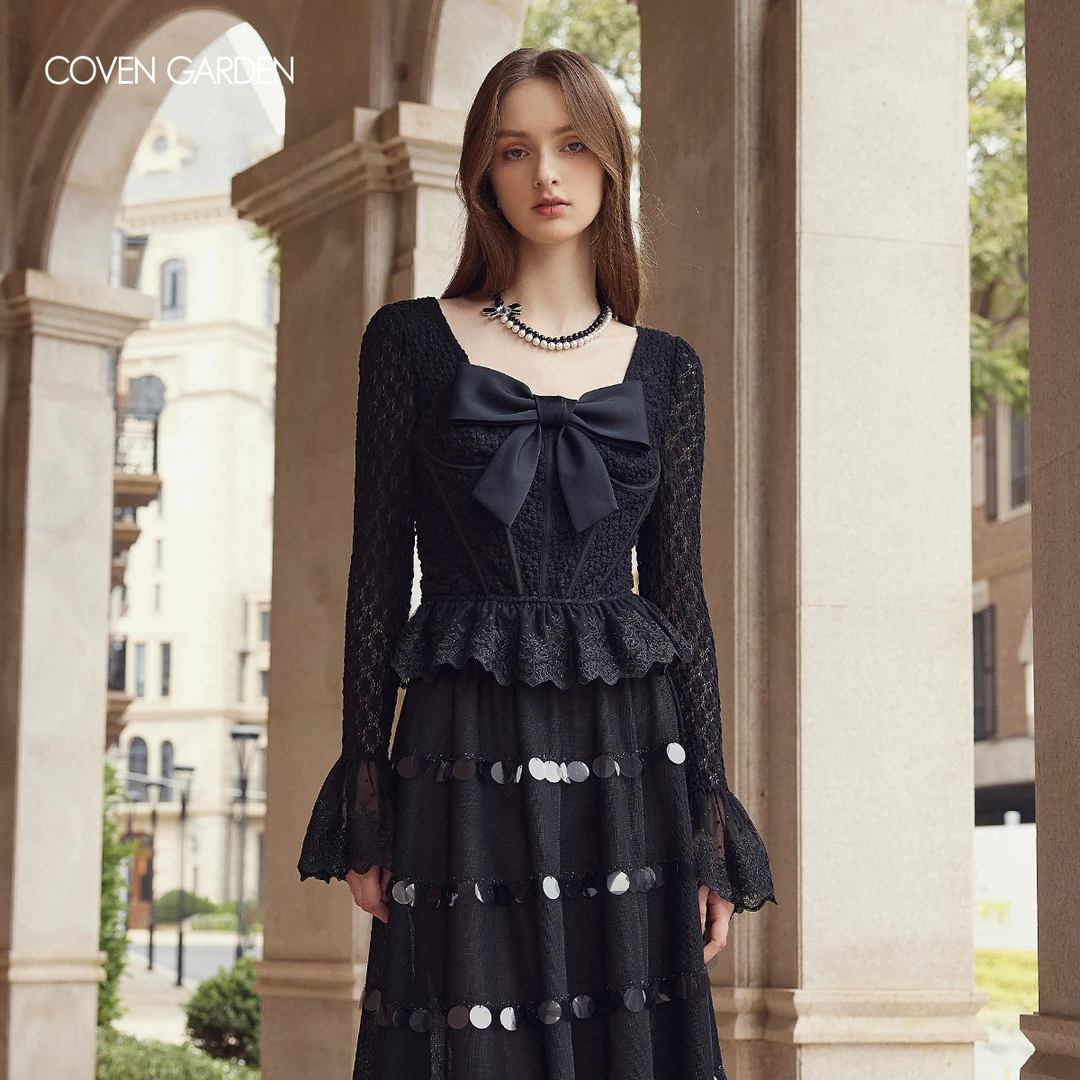 【哥文花园】小众蕾丝喇叭袖衬衫CSA1011230