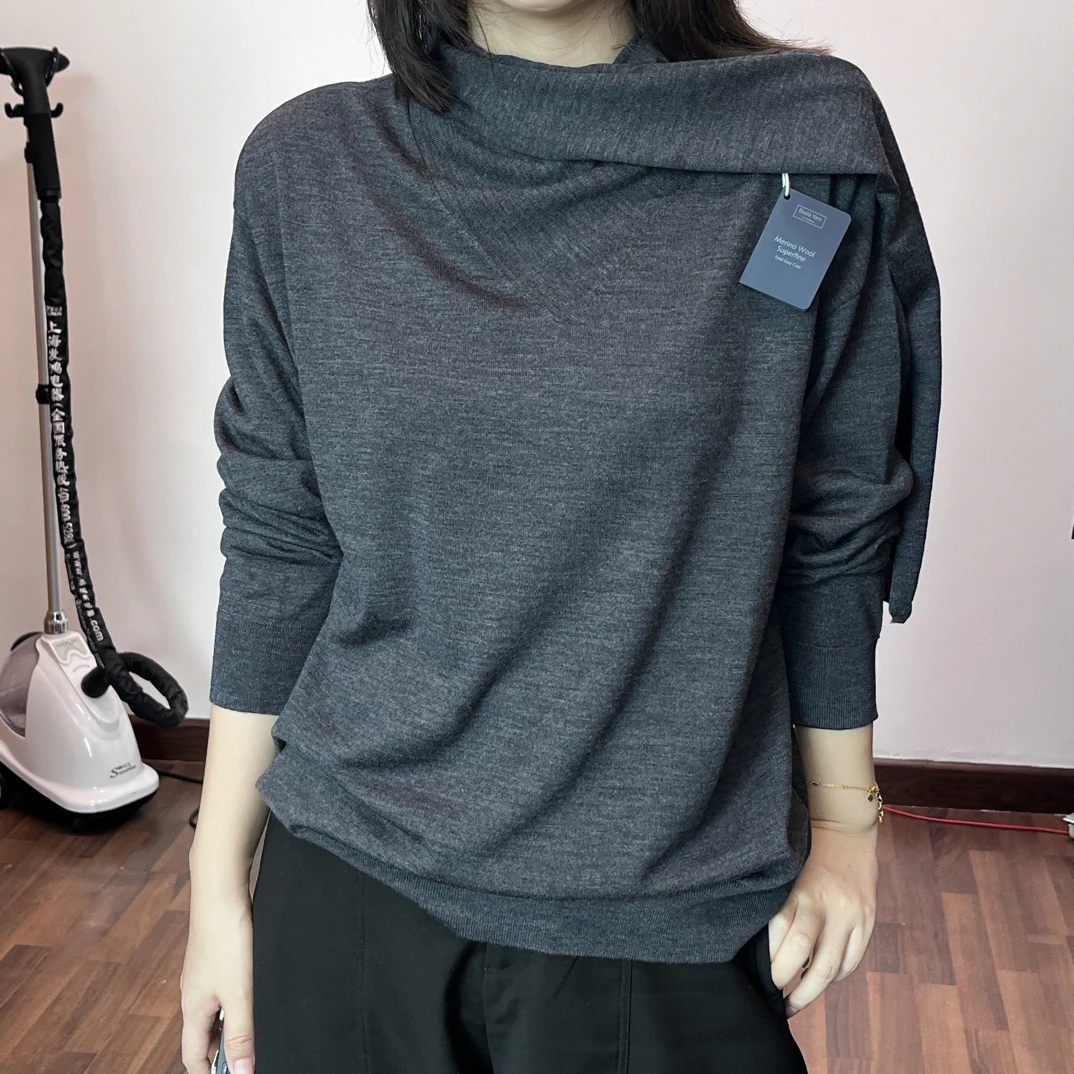 毛衣常规纯色秋季长袖冬季女休闲毛针织衫
