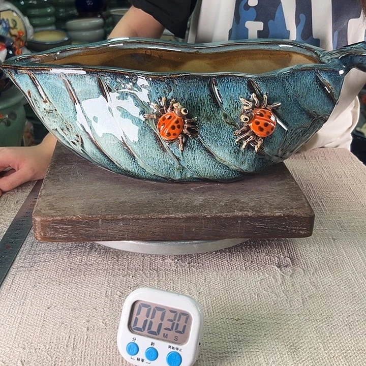 豆***瓣泳坤堂石湾花盆陶瓷