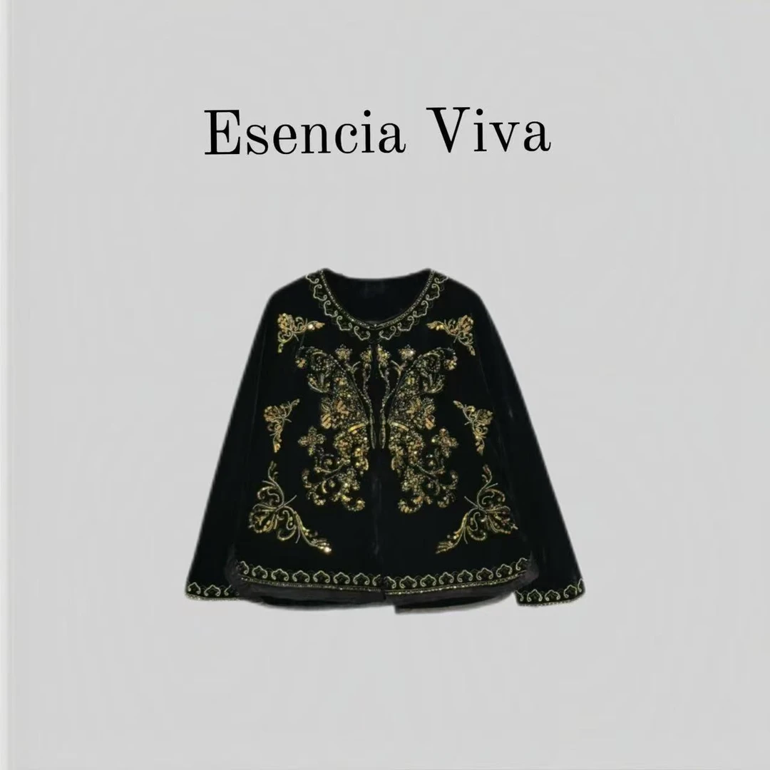 EV.【暗香浮金】重工刺绣亮片气质高级感设计师款外套EVZZ0716