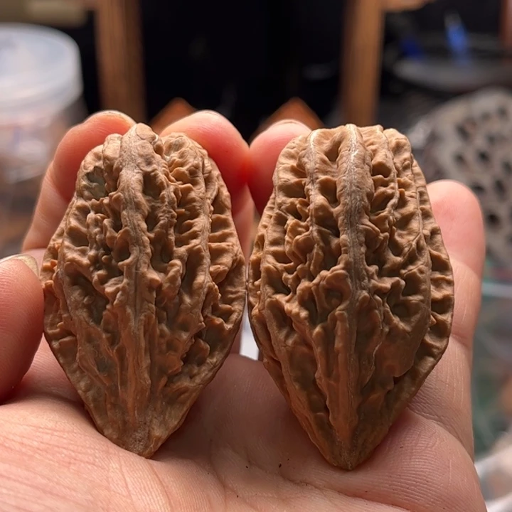 文玩核桃把件楸大胖89瑕疵