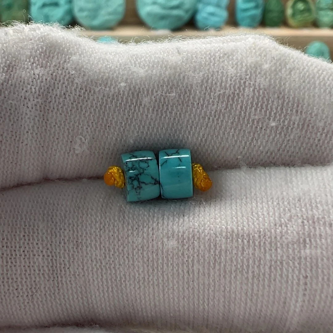 未镶嵌绿松石直切珠 5.5x3.4mm