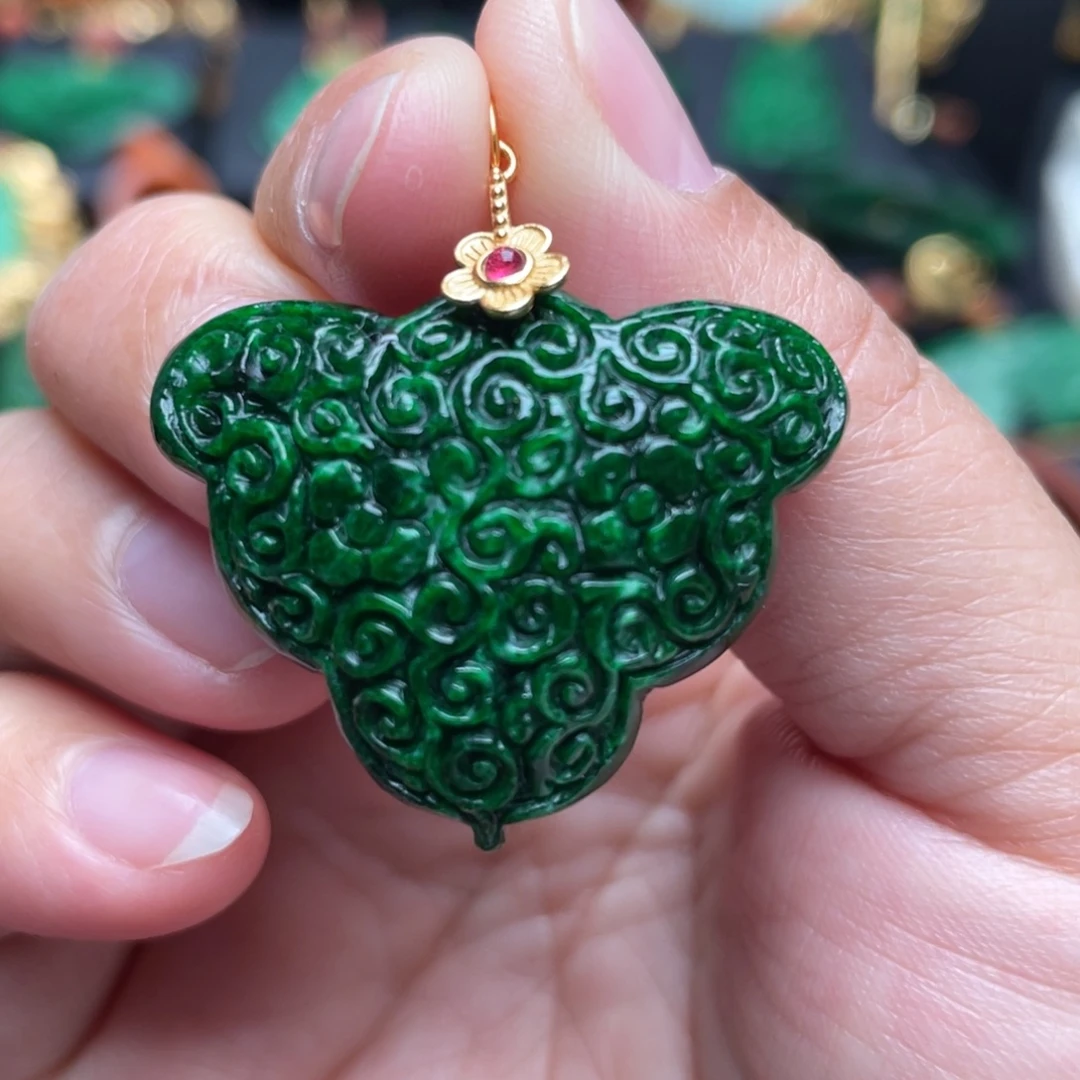 翡翠银S925镶嵌颈饰