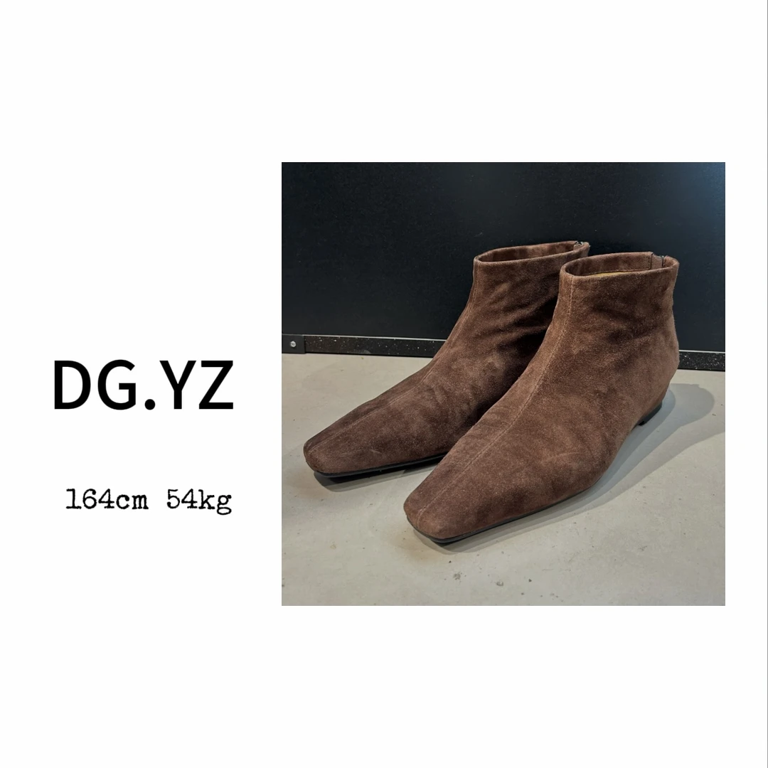 【樱子家】2518F秋冬雅丹风气质绒面内增高尖头短靴0.0