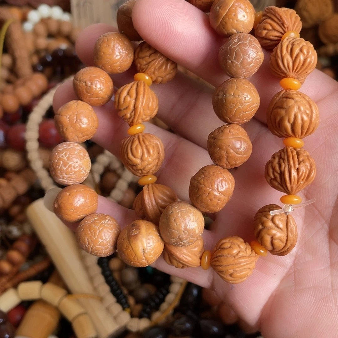 手链未镶嵌和田玉（糖玉）两件套