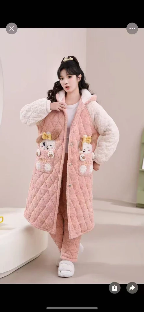 913款lucky好运套装冬季保暖家居服百搭时尚套装