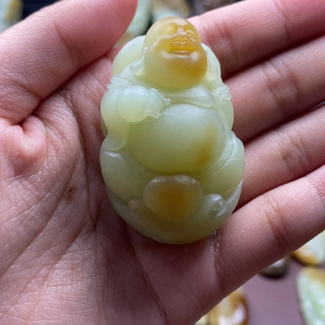 吊坠(不含链)未镶嵌和田玉（糖玉）恐**狼