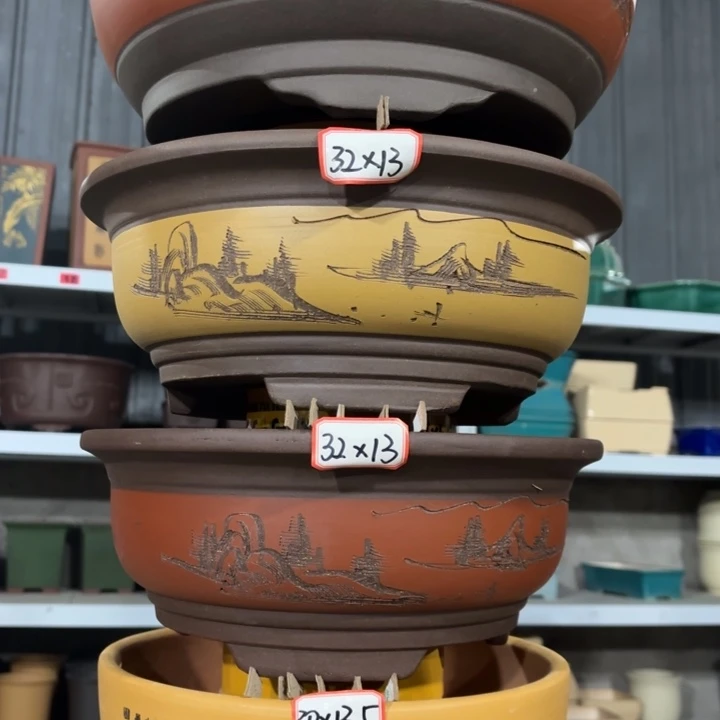 紫砂花盆100-4。
