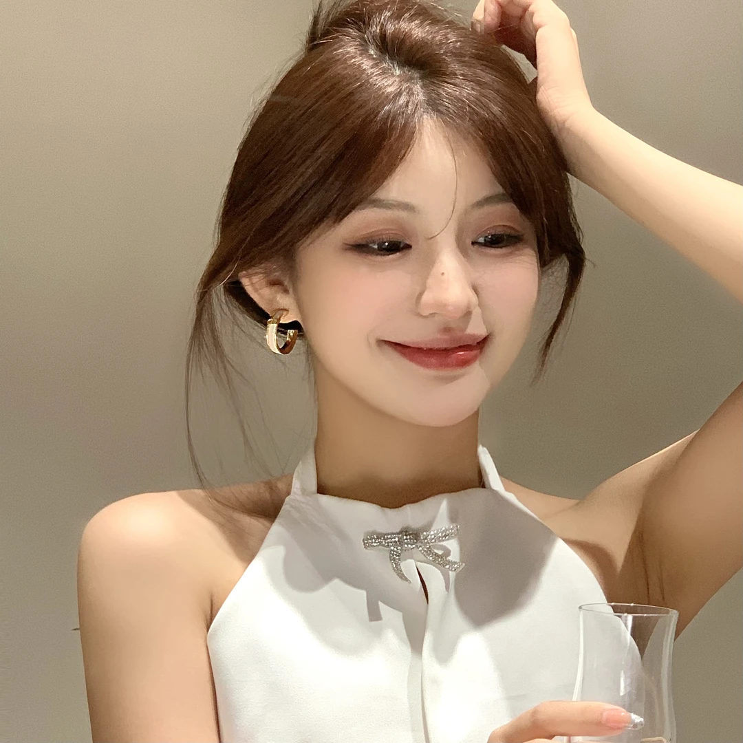 FULL GIRLISH耳环00712轻奢几何猪鼻子耳环